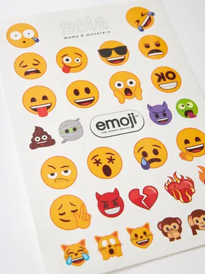 Переводные татуировки emoji детские цвет: мультиколор, артикул: 3808153506  – купить в интернет-магазине sela