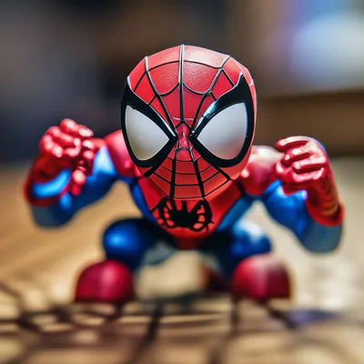 Человек паук фигурка смешные глаза …» — создано в Шедевруме
