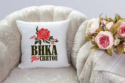 Подушка декоративная ДарNeo Вика это святое, для подруги, для девушки,  прикол 10x43 - купить по низкой цене в интернет-магазине OZON (758973092)