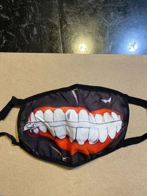 Fashion Face Mask Washable Funny Teeth Cosplay Anime Black US Tokyo Ghoul |  eBay