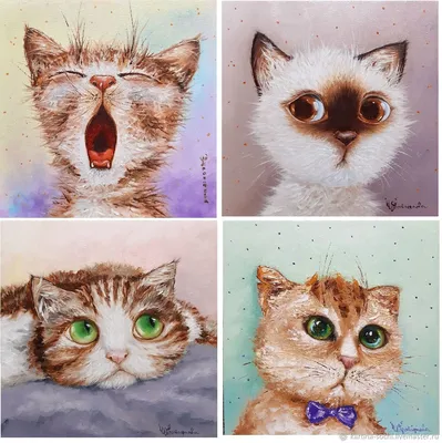 Картины с котятами, смешной кот Картина для подарка в интернет-магазине  Ярмарка Мастеров по цене 3400 ₽ – TFRG6RU | Картины, Сочи - доставка по  России