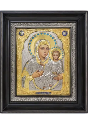 Смоленская икона Божией Матери ручной работы 42 на 38 см, арт. СМ-003 -  Православные иконы и кресты ручной работы