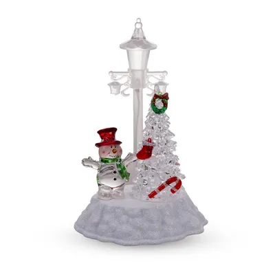 Новогоднее украшение Снеговик с фонарём и ёлкой 23 см (свет) - купить в  Пятигорске с доставкой в интерьерном центре Жемчужина