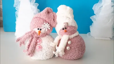 ⛄❄️🎄Снеговик своими руками из носков / DIY Sock snowman - YouTube