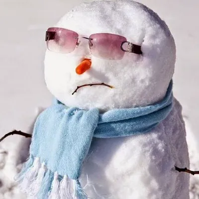 Русский Снеговик и снежная баба из…» — создано в Шедевруме