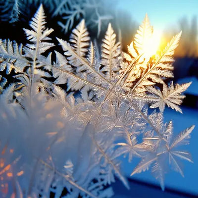 Снежные узоры на стекле, изморозь» — создано в Шедевруме
