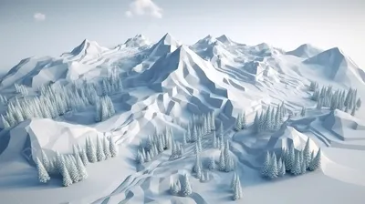 Снеговик, на фоне снежных гор, …» — создано в Шедевруме