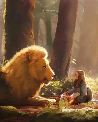 Фото Рыжеволосая девушка со львом, Fernanda Suarez