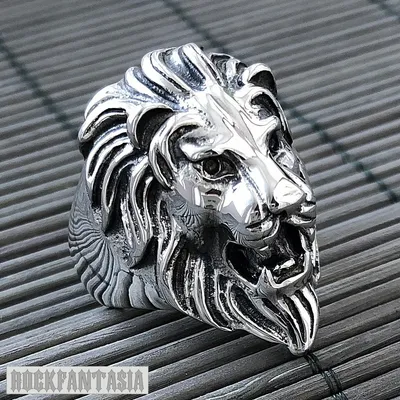 Купить Серебряное мужское кольцо Лев, перстень со львом из серебра 925,  цена 2900 грн —  (ID#206870203)