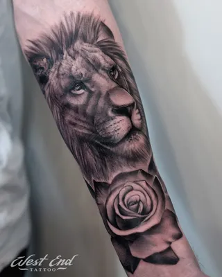 Тату со львом: эскизы, фото и идеи татуировок льва и львиц для женщин и  мужчин