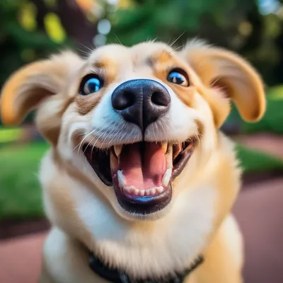 Собака-улыбака милая криповая собака…» — создано в Шедевруме