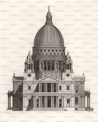 Картина Городской пейзаж "Лондон. Сити. Вид на Собор Святого Павла" 60x90  CV170625 купить в Москве
