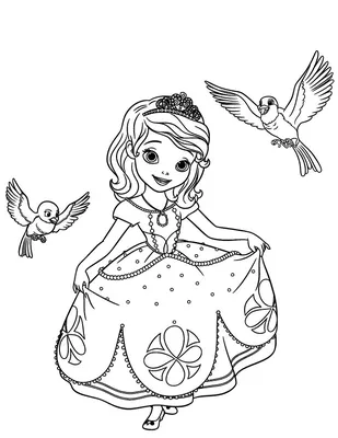 Раскраска София прекрасная | Princess coloring pages, Disney coloring  pages, Coloring pages