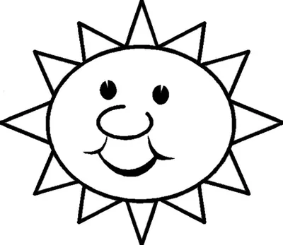 Солнце детский рисунок - 80 фото