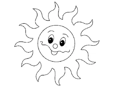 Раскраски Солнышко для детей - детские раскраски распечатать бесплатно