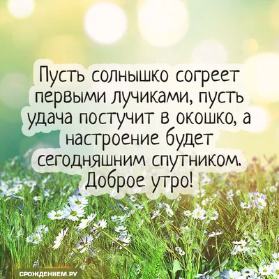 Картинка: с Добрым утром! "Пусть солнышко согреет первыми лучиками..." •  Аудио от Путина, голосовые, музыкальные