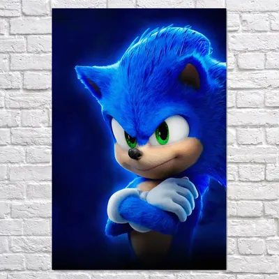 Картина на Холсте "Соник в Кино, Sonic The Hedgehog", 90×60см — Купить на   ᐉ Удобная Доставка (1823624129)