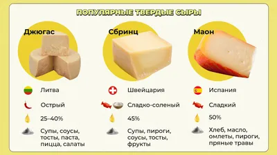 Виды сыров – сорта, способы отжима, жирность | Твердые, полутвердые и  мягкие сорта сыров – как выбирать, чем отличаются, какой вкус