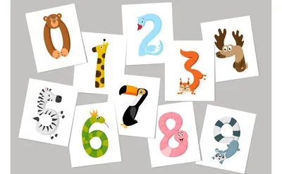 Обучающий плакат «Состав числа» (картон, набор из 10 штук)