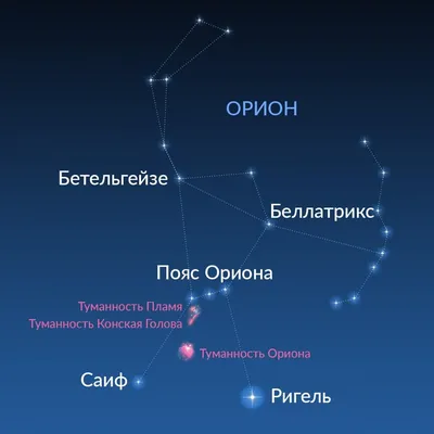 Созвездие Ориона на небе | Пояс Ориона | Как выглядит созвездие Орион |  Star Walk