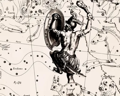 Созвездие Ориона иллюстрация штока. иллюстрации насчитывающей небо -  120919180