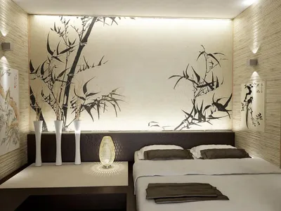 Спальня по восточному - двуспальные кровати в японском стиле