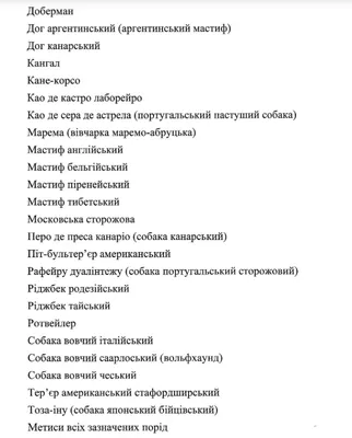 Утвержден список 12 опасных пород в России: питбульмастиф, амбульдог,  северокавказская собака и т.д.