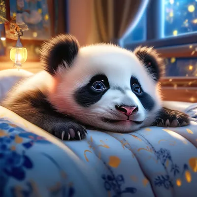 Панда мультяшная - Открытки - Доброй ночи