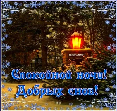 Всем спокойной ночи и хороших добрых снов!