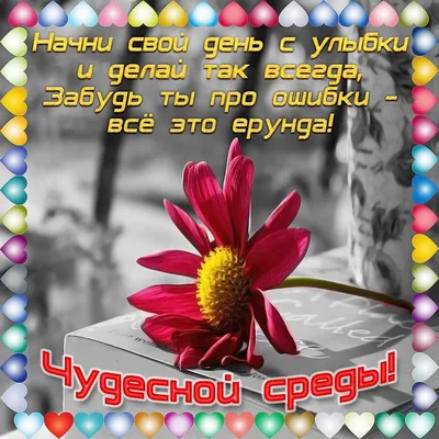 Чудесной среды! 💝 | Открытки, Доброе утро, Среда