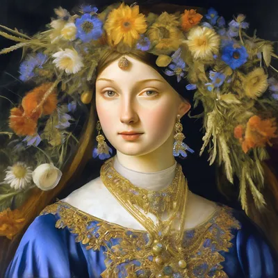 Портрет средневековой дамы в …» — создано в Шедевруме