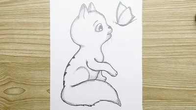 Как нарисовать рыжего кавайного котика? - YouTube