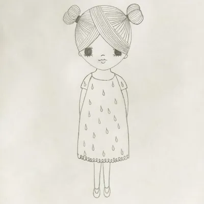 Поэтапный рисунок маленькой девочки - 73 фото