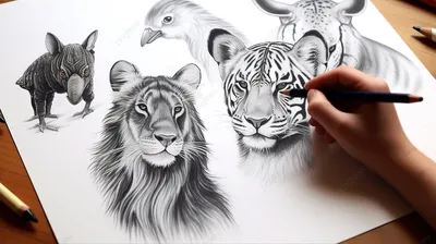 Рисовать животных проще чем людей. Подборка моих пошаговых рисунков с  животными | РИСУЮ ДОМА | Дзен