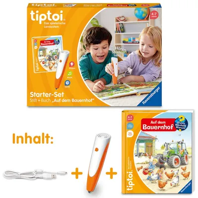 Купить Ravensburger tiptoi Starter-Set: Stift und Bauernhof-Buch Стартовый  набор tiptoi: ручка и фермерская книга в интернет-магазине   Германия всего за 7 432 руб. в