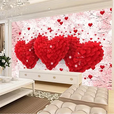 Beibehang индивидуальные большие обои 3d Романтическая любовь стерео  красивая любовь праздничный фон для телевизора украшение стены 3d обои |  AliExpress