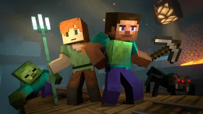 Steve and Alex playing with slimes by B0ss23 on DeviantArt | Minecraft  anime, Minecraft drawings, Minecraft wallpaper