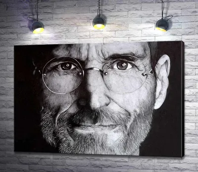 ᐉ Картина ArtPoster Лицо предпринимателя Стива Джобса (Steve Jobs) 50x35 см  Модуль №1 (003132)