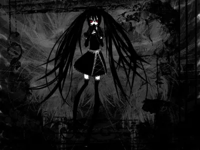 Аниме, Хацуне Мику, темный страшный …» — создано в Шедевруме