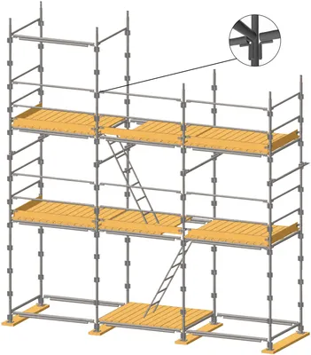 Модульные клиновые строительные леса PSK SCAFF System - купить по выгодной  цене в Москве | ПромСтройКонтракт (ПСК)