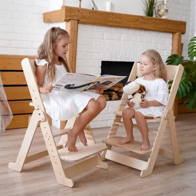 Регулируемый детский стул Савир 3 белый с прочным металлокаркасом