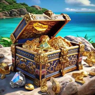 Сундук с сокровищами, забит золотом…» — создано в Шедевруме