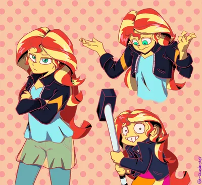 Human world Sunset Shimmer. (Art by EmeraldBlast63 on DA) : r/mylittlepony