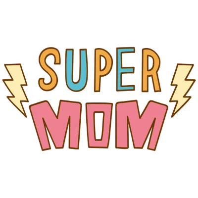 Стикеры Супер мама — бесплатные стикеры арт, живопись и дизайн