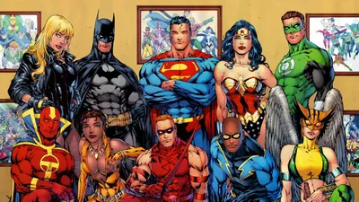 Обои вектор, постер, супергерои, Justice League Heroes картинки на рабочий  стол, раздел арт - скачать