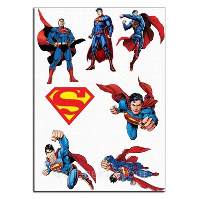 Супермен 10 см вафельная картинка от интернет-магазина «Домашний Пекарь» с  оперативной доставкой