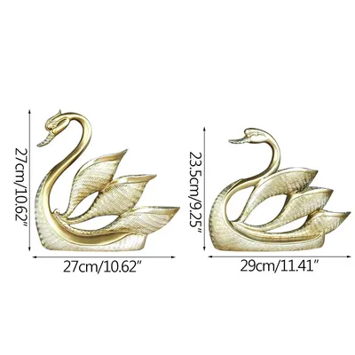 Свадебные подарки, скульптура пары лебедей, статуэтки для украшения ручной  работы, Изысканная мебель, украшение для дома | AliExpress