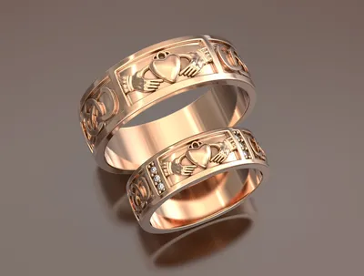 Красивые свадебные кольца из золота с бриллиантами - Арт-Нева