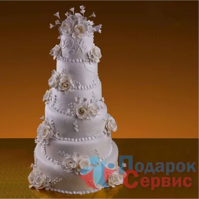 Одноярусные свадебные торты|Фото