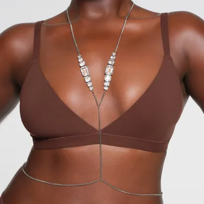 SWAROVSKI X SKIMS V BODY CHAIN | SILVER